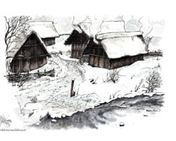 feldrik rivat illustration restitution hameau age du fer